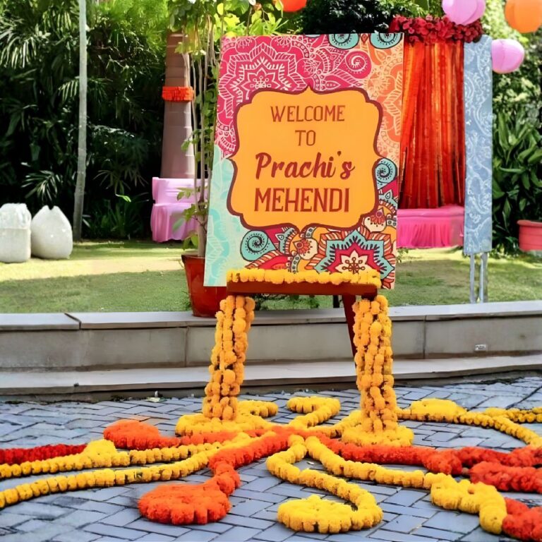 Welcome Board Mehendi Decoration