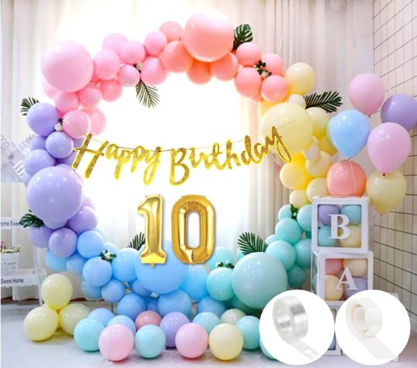 10th birthday corlourfull decor for kids
