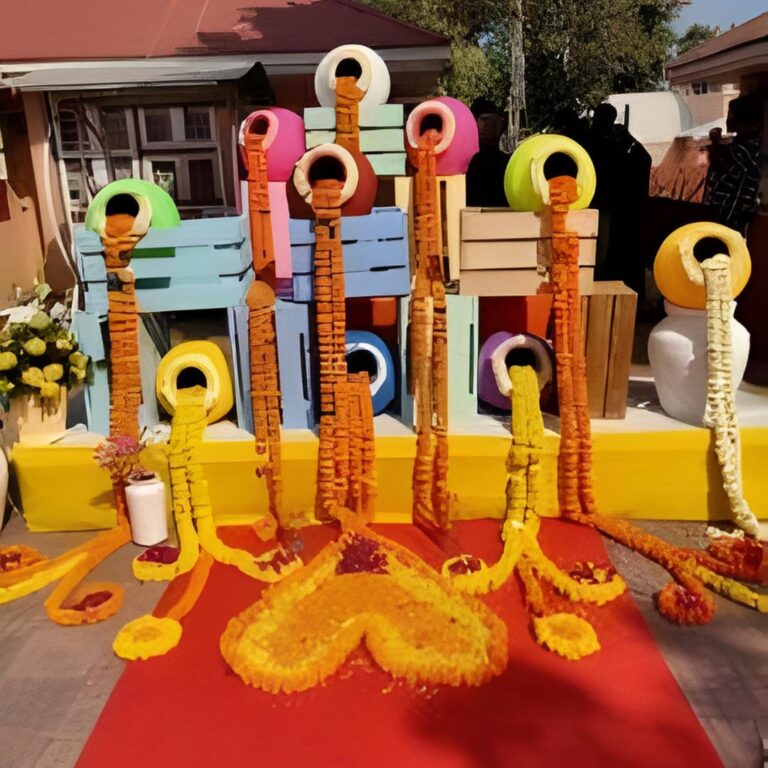 Creative Haldi Props Garden Setup