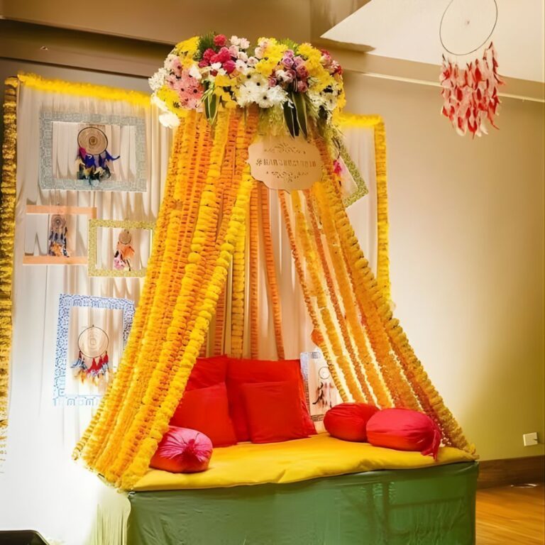 Haldi Jhoola Stage Decoration