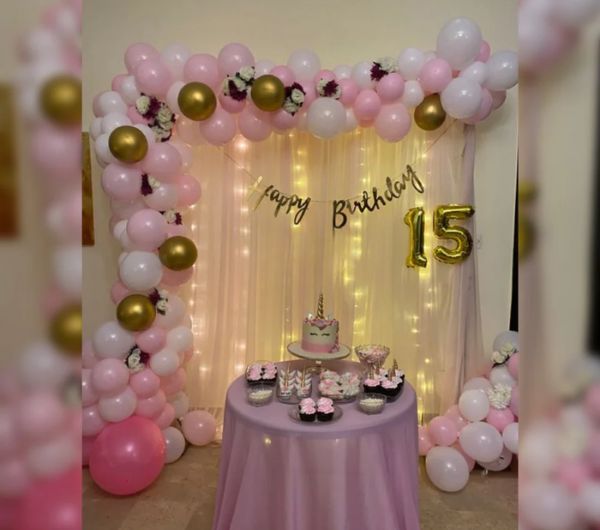 ballon decoration for 15th birthday