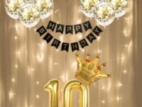 Golden birthday decoration