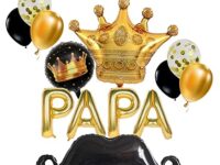 Unique Dad Celebration Balloon Set Funky Papa Crown Theme by Atpata