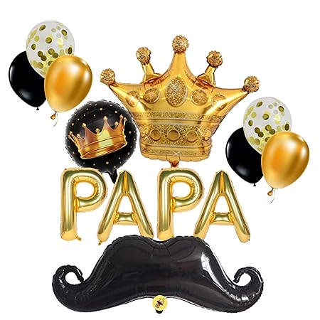 Unique Dad Celebration Balloon Set Funky Papa Crown Theme by Atpata