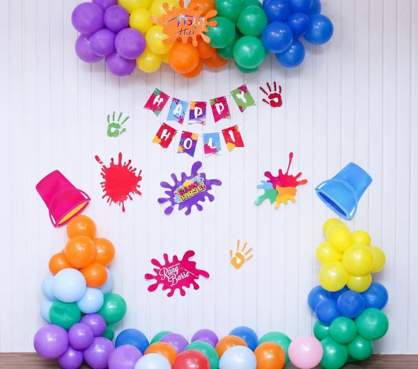 Vibrant Holi Decorations for Homes & Celebration Spaces