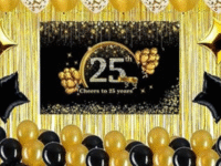 Theme My Party Birthday Decoration Items for 25th Birthday