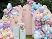 Girls Birthday Party Decor, Pastel Birthday Balloons