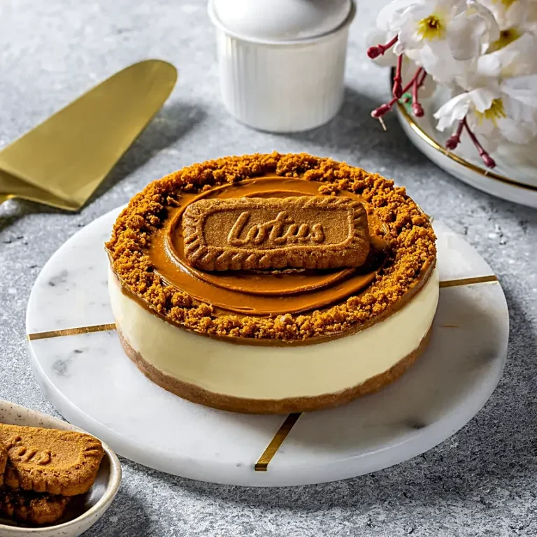 Caramel Lotus Dreamscape Eggless Cake – Soft, Moist & Delicious