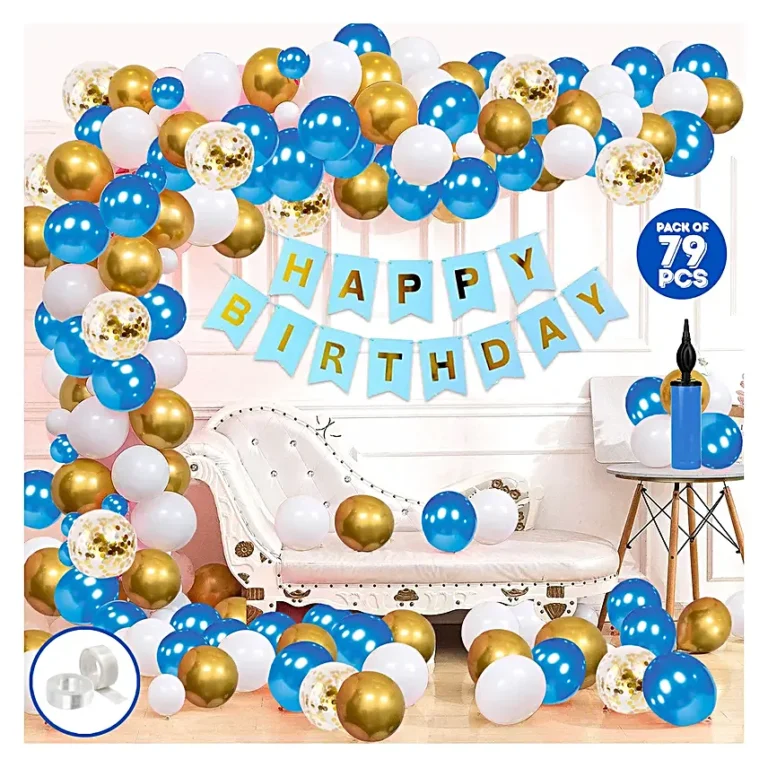 Festive Blue Birthday Decoration