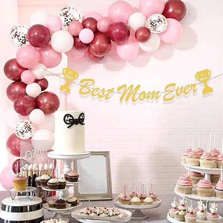 Party Propz Mom Birthday Decoration Set 36 Pcs Happy Birthday