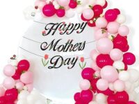 Mother’s Day Red & Black Tulip Balloon Décor Set (104 Pcs)