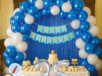 Mystic Toy Store 35th Birthday Decoration Items Blue and White
