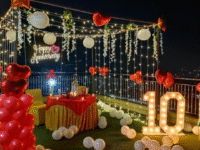 Rooftop Cabana Canopy Decoration for Birthday & Anniversary Celebration