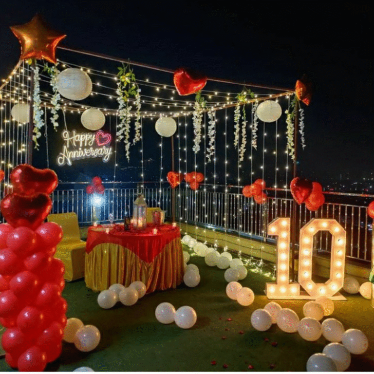 Rooftop Cabana Canopy Decoration for Birthday & Anniversary Celebration