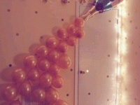 Rose Gold Champagne Bottle Balloon Decoration for Birthday & Party