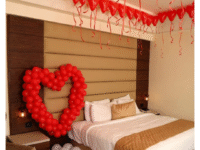 Heart Shape Balloon Room Decoration with Ceiling & Floor Balloons