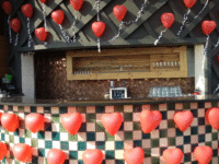 Red Heart Balloon Decoration for Bar, Café & Rooftop Events