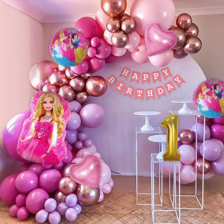 Royal Pastel Arch Birthday Decoration