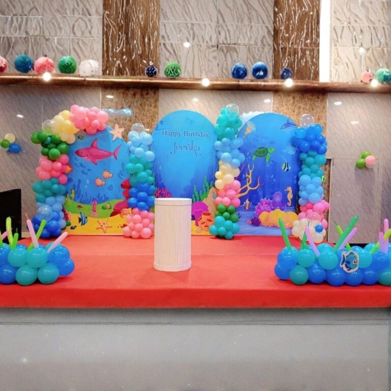1st Birthday Boy Underwater Theme Stage Decoration