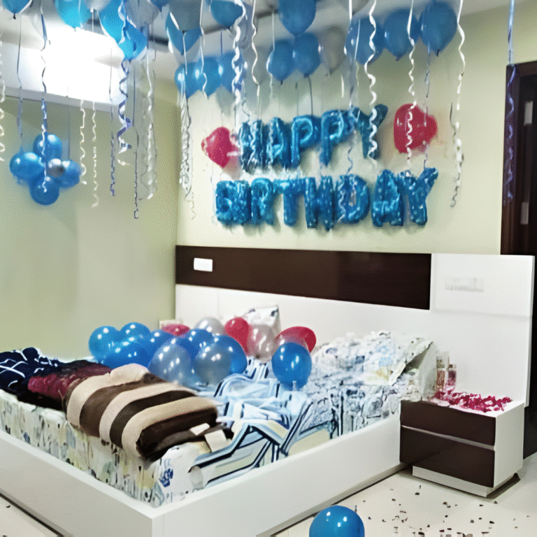 Birthday Blue & Grey Balloon Decoration for Boys