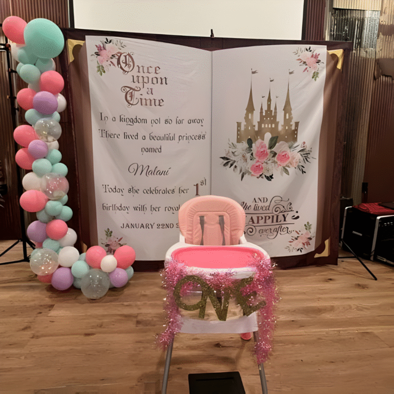 1st Birthday Story Book Theme Decoration with Photo Setup