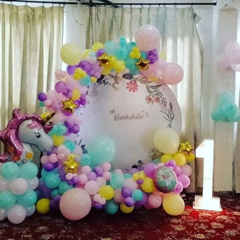 Birthday Pastel Ring Decoration with Unicorn Theme Styling