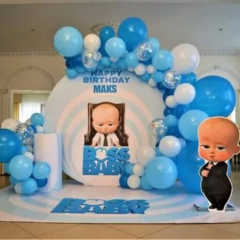 1st Birthday Boy Boss Baby Theme Ring Decoration