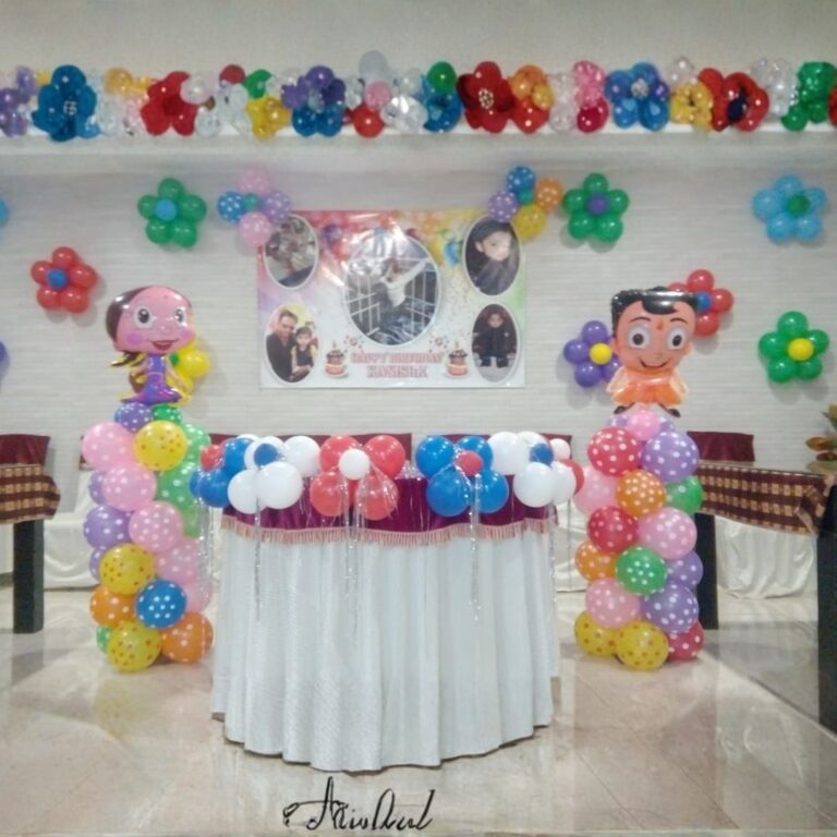 Birthday Table and Background Balloon Decoration