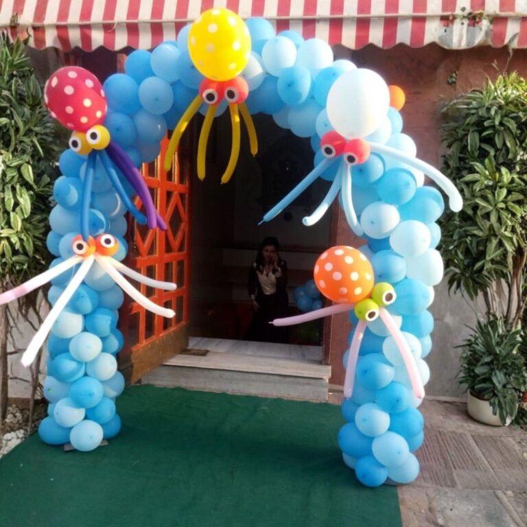 Birthday Gate Decoration with Octopus Balloon Theme