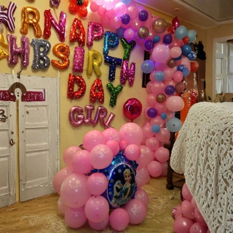 Pink Birthday Balloon Decoration