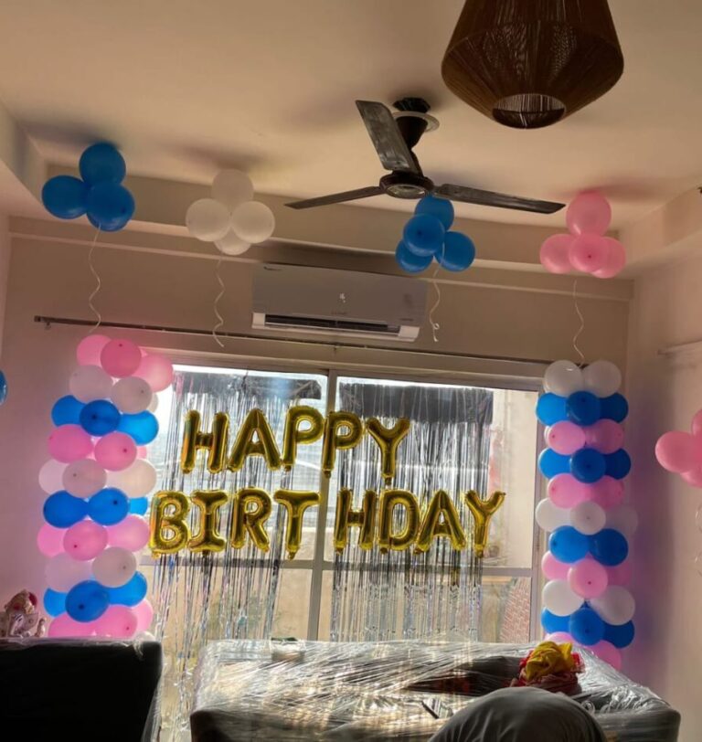 Simple Birthday Balloon Decoration (Budget Setup)